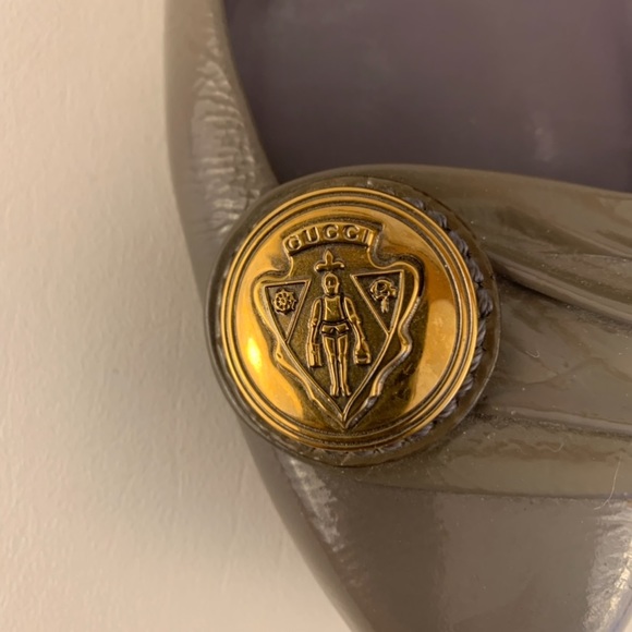 Gucci Gray Leather Ballet Flats - Picture 6 of 7